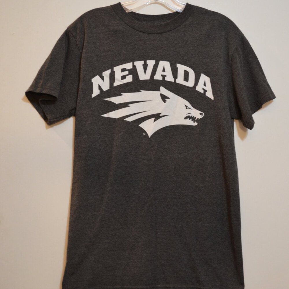 CI Sport Cotton T-Shirt Black Front Sign 'Nevada' Wolf Print Short Sleeves S